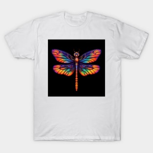 Dragonfly Neon Pop Art 3 T-Shirt